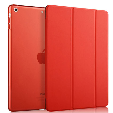 Funda de Cuero Cartera con Soporte para Apple iPad Mini 3 Rojo