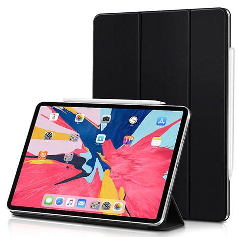 Funda de Cuero Cartera con Soporte para Apple iPad Pro 11 (2018) Negro