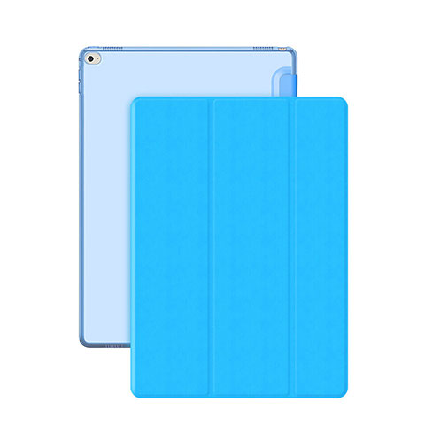 Funda de Cuero Cartera con Soporte para Apple iPad Pro 12.9 Azul Cielo