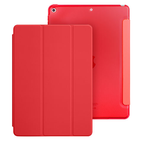 Funda de Cuero Cartera con Soporte para Apple New iPad 9.7 (2017) Rojo