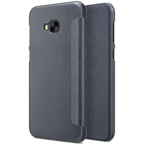 Funda de Cuero Cartera con Soporte para Asus Zenfone 4 Selfie Pro Negro