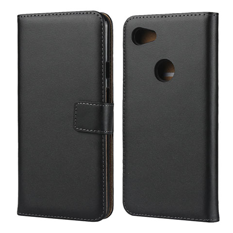 Funda de Cuero Cartera con Soporte para Google Pixel 3a Negro