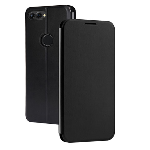 Funda de Cuero Cartera con Soporte para Huawei Enjoy 7S Negro