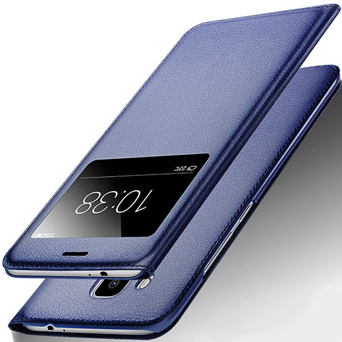 Funda de Cuero Cartera con Soporte para Huawei G9 Plus Azul