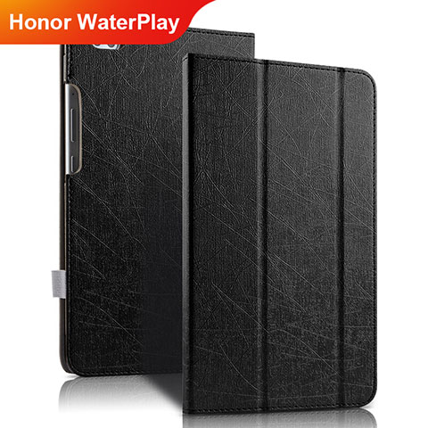 Funda de Cuero Cartera con Soporte para Huawei Honor WaterPlay 10.1 HDN-W09 Negro
