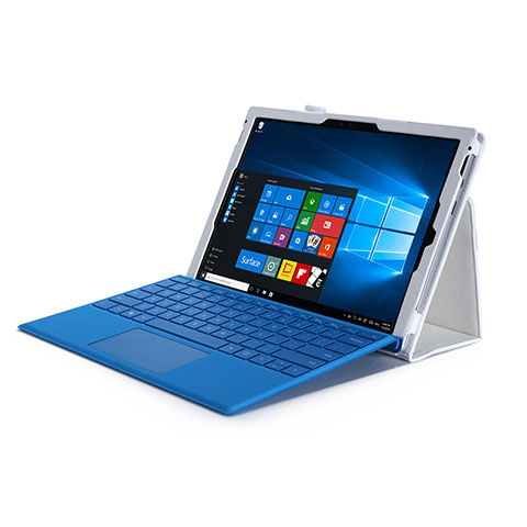 Funda de Cuero Cartera con Soporte para Microsoft Surface Pro 3 Blanco