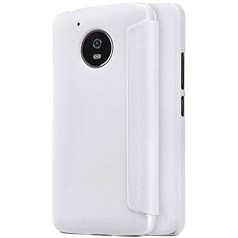 Funda de Cuero Cartera con Soporte para Motorola Moto G5 Blanco