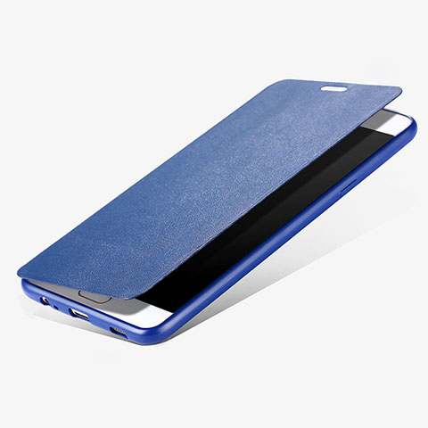 Funda de Cuero Cartera con Soporte para Samsung Galaxy C5 Pro C5010 Azul