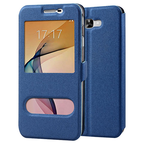 Funda de Cuero Cartera con Soporte para Samsung Galaxy On7 (2016) G6100 Azul