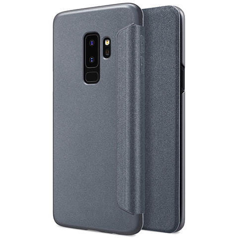 Funda de Cuero Cartera con Soporte para Samsung Galaxy S9 Plus Negro