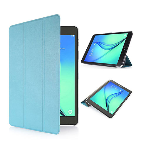 Funda de Cuero Cartera con Soporte para Samsung Galaxy Tab S2 8.0 SM-T710 SM-T715 Azul Cielo