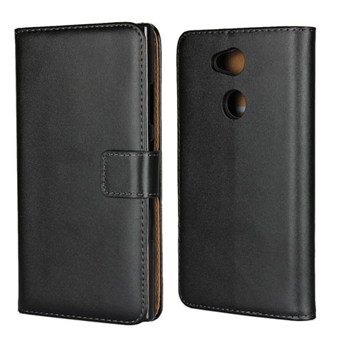 Funda de Cuero Cartera con Soporte para Sony Xperia L2 Negro