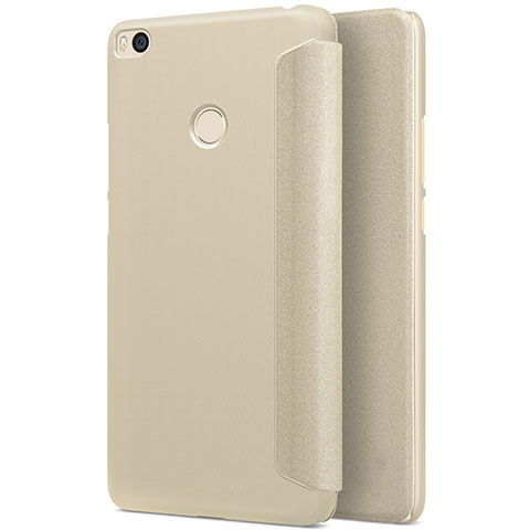 Funda de Cuero Cartera con Soporte para Xiaomi Mi Max 2 Oro