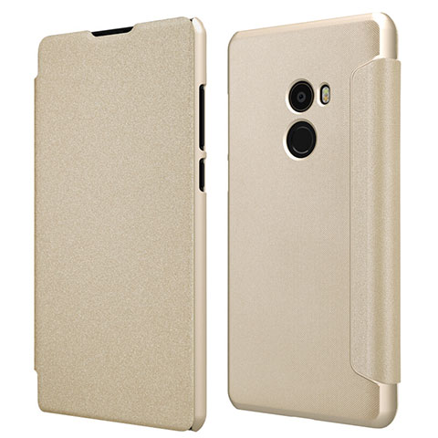 Funda de Cuero Cartera con Soporte para Xiaomi Mi Mix Evo Oro