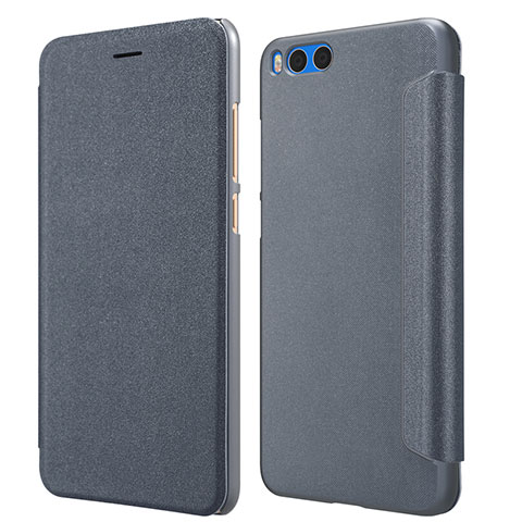 Funda de Cuero Cartera con Soporte para Xiaomi Mi Note 3 Gris