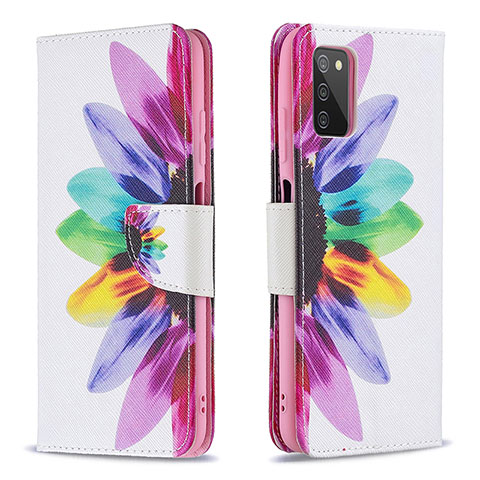 Funda de Cuero Cartera con Soporte Patron de Moda Carcasa B01F para Samsung Galaxy M02s Multicolor