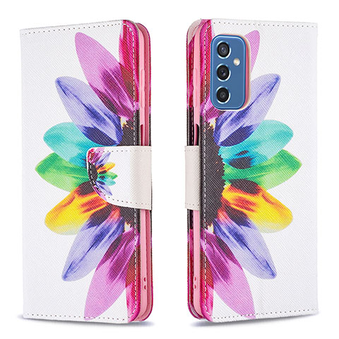 Funda de Cuero Cartera con Soporte Patron de Moda Carcasa B01F para Samsung Galaxy M52 5G Multicolor