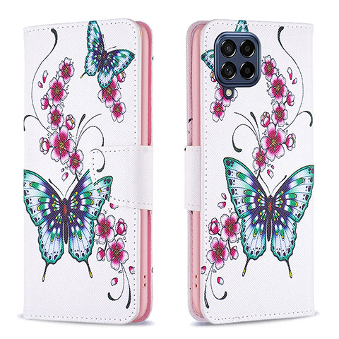 Funda de Cuero Cartera con Soporte Patron de Moda Carcasa B03F para Samsung Galaxy M53 5G Vistoso