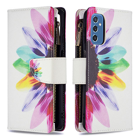 Funda de Cuero Cartera con Soporte Patron de Moda Carcasa B04F para Samsung Galaxy M52 5G Multicolor