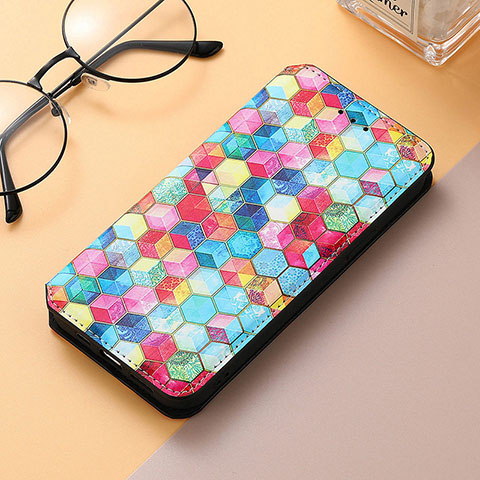 Funda de Cuero Cartera con Soporte Patron de Moda Carcasa H09 para Apple iPhone 13 Pro Max Multicolor