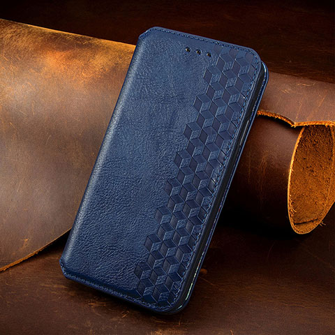 Funda de Cuero Cartera con Soporte Patron de Moda Carcasa H14 para Apple iPhone 13 Mini Azul