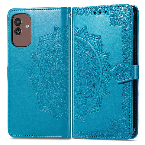 Funda de Cuero Cartera con Soporte Patron de Moda Carcasa para Samsung Galaxy M13 5G Azul