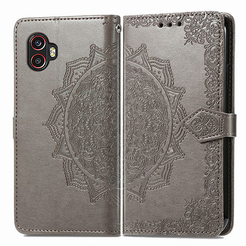 Funda de Cuero Cartera con Soporte Patron de Moda Carcasa para Samsung Galaxy XCover 6 Pro 5G Gris