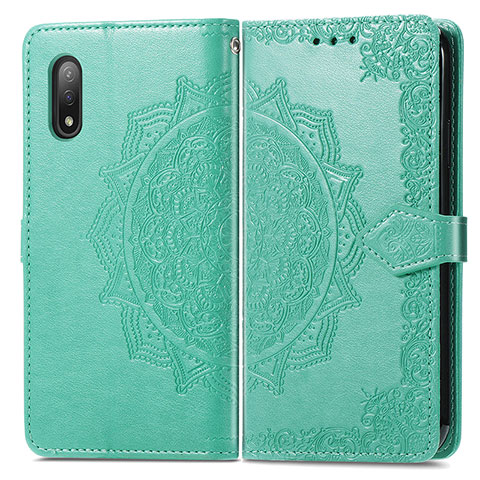 Funda de Cuero Cartera con Soporte Patron de Moda Carcasa para Sony Xperia Ace II Verde