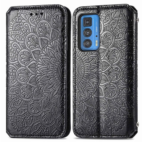 Funda de Cuero Cartera con Soporte Patron de Moda Carcasa S01D para Motorola Moto Edge S Pro 5G Negro