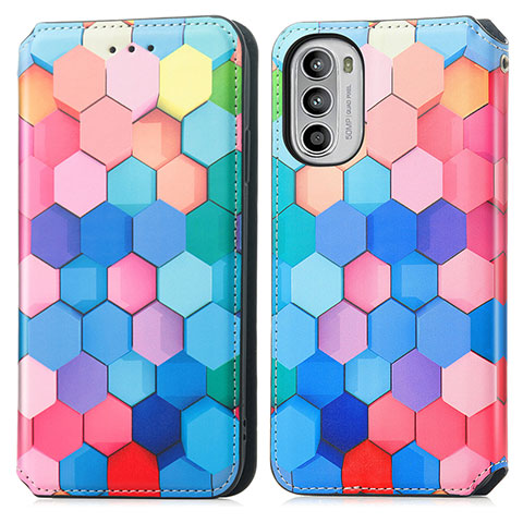 Funda de Cuero Cartera con Soporte Patron de Moda Carcasa S02D para Motorola Moto G52j 5G Vistoso