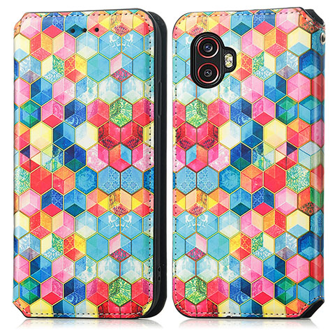 Funda de Cuero Cartera con Soporte Patron de Moda Carcasa S02D para Samsung Galaxy XCover 6 Pro 5G Multicolor