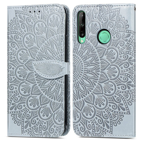 Funda de Cuero Cartera con Soporte Patron de Moda Carcasa S04D para Huawei P40 Lite E Gris