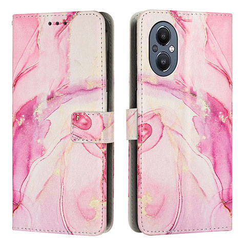 Funda de Cuero Cartera con Soporte Patron de Moda Carcasa Y01X para Oppo Reno8 Z 5G Rosa