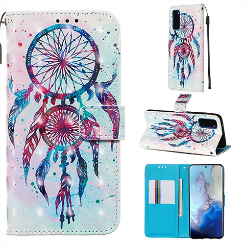 Funda de Cuero Cartera con Soporte Patron de Moda Carcasa Y03B para Samsung Galaxy S20 5G Multicolor