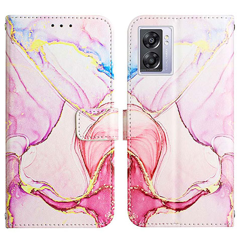 Funda de Cuero Cartera con Soporte Patron de Moda Carcasa Y04B para OnePlus Nord N300 5G Rosa