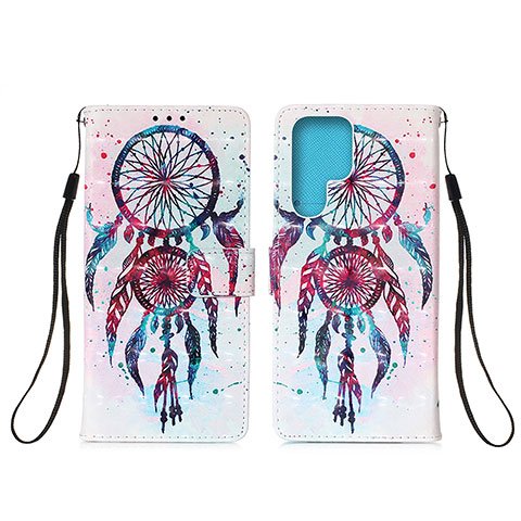 Funda de Cuero Cartera con Soporte Patron de Moda Carcasa Y04B para Samsung Galaxy S21 Ultra 5G Multicolor