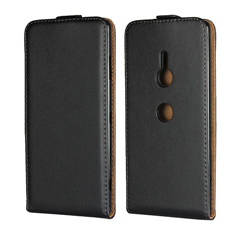 Funda de Cuero Flip para Sony Xperia XZ3 Negro