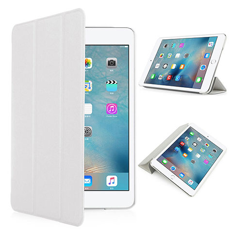 Funda de Cuero Mate con Soporte para Apple iPad Pro 9.7 Blanco