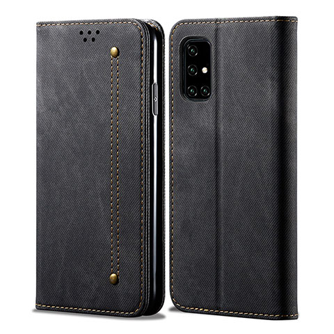 Funda de pano Cartera con Soporte B01S para Samsung Galaxy A51 5G Negro