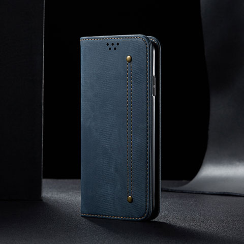 Funda de pano Cartera con Soporte B01S para Samsung Galaxy M21 Azul