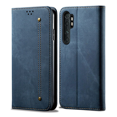 Funda de pano Cartera con Soporte B01S para Xiaomi Mi Note 10 Lite Azul