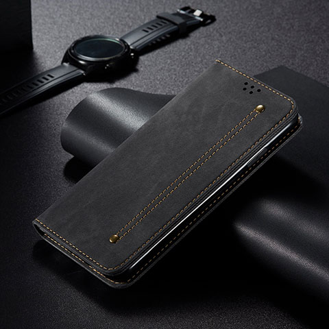 Funda de pano Cartera con Soporte B02S para Xiaomi Poco X3 NFC Negro