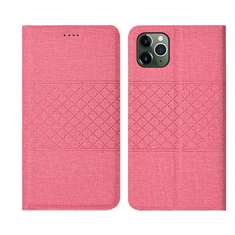 Funda de pano Cartera con Soporte H01 para Apple iPhone 11 Pro Rosa