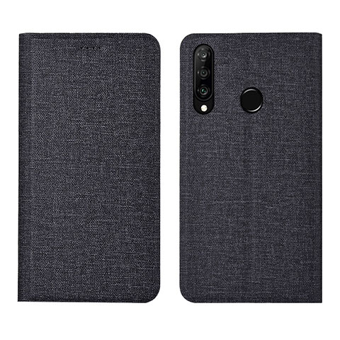 Funda de pano Cartera con Soporte H01 para Huawei P30 Lite New Edition Negro