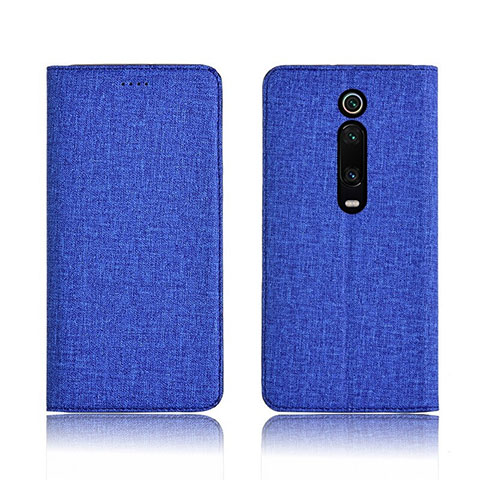 Funda de pano Cartera con Soporte H01 para Xiaomi Mi 9T Pro Azul