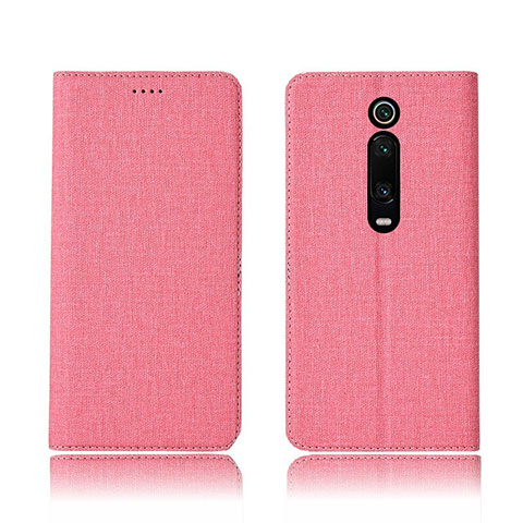 Funda de pano Cartera con Soporte H01 para Xiaomi Mi 9T Pro Rosa