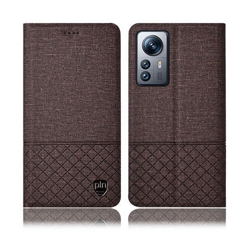 Funda de pano Cartera con Soporte H12P para Xiaomi Mi 12 Lite 5G Marron