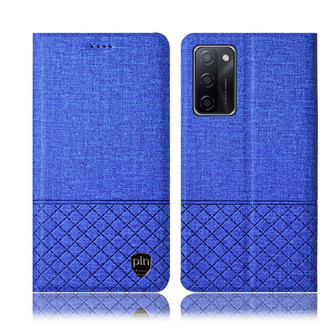 Funda de pano Cartera con Soporte H13P para Oppo A55S 5G Azul