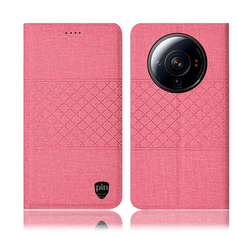 Funda de pano Cartera con Soporte H13P para Xiaomi Mi 12S Ultra 5G Rosa