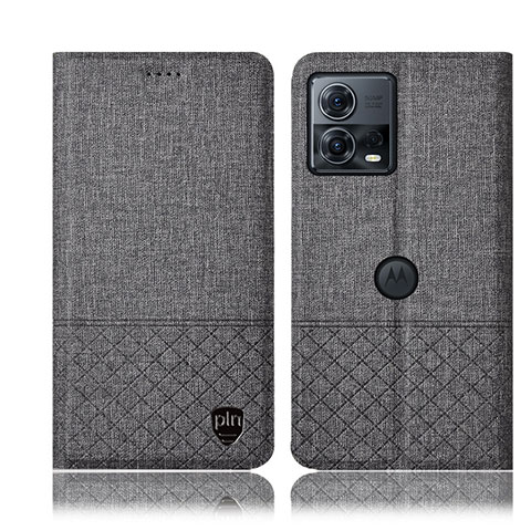 Funda de pano Cartera con Soporte H14P para Motorola Moto Edge 30 Fusion 5G Gris